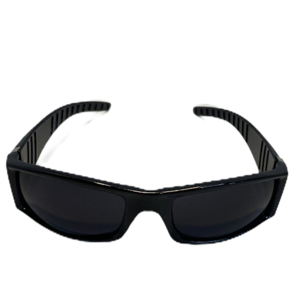 Men's Jet Black Rectangle Sunglasses